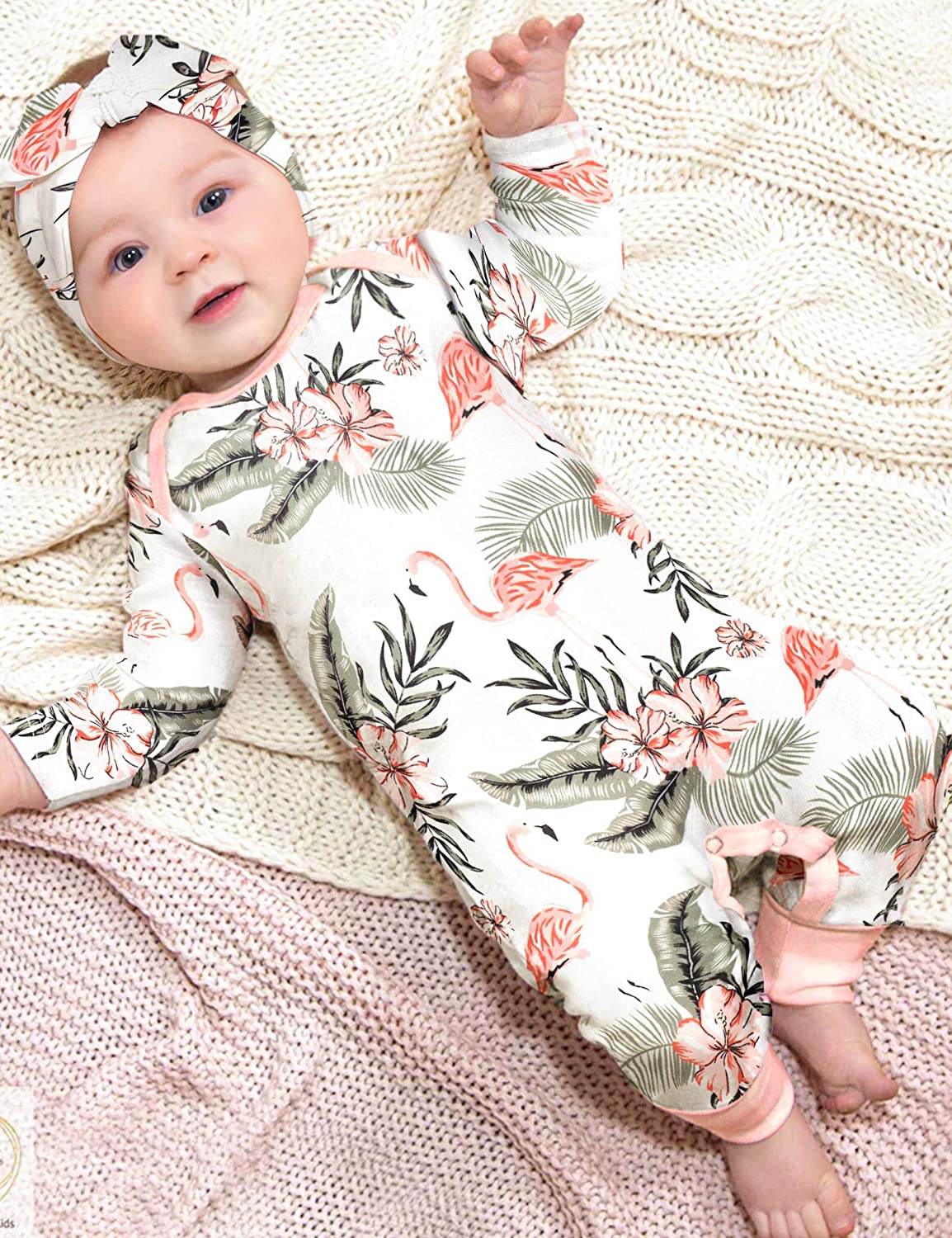 Von kilizo Newborn Baby Girl Clothes Romper Onesie Cotton Newborn Outfit for Girls Cute Infant Girl Jumpsuits Clothes - Image 3